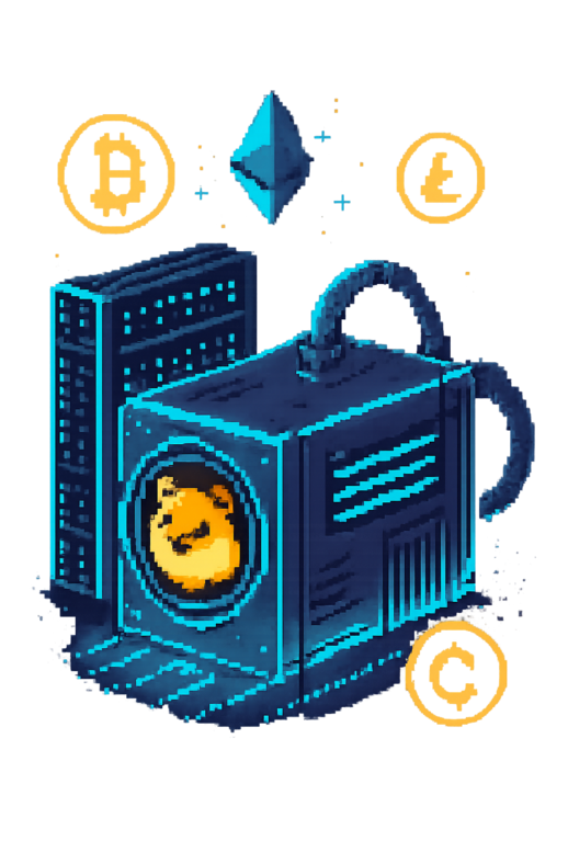 Rollercoin hero illustration